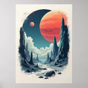 Universell Äventyr: Engrossing Space Art for Space Poster
