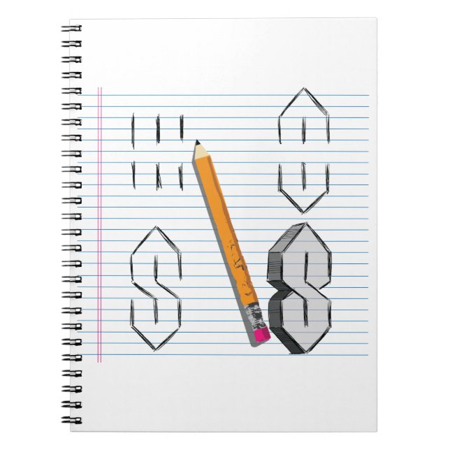 Universell Coola Point S Doodle 90-talets barn mit Anteckningsbok (Framsidan)