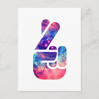 Universell "Finger korsad" Vykort