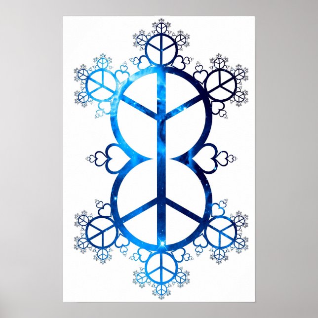 Universell fred och Kärlek Fractal Poster (Framsidan)