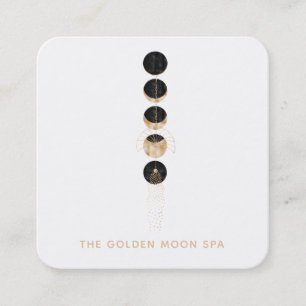 *~* Universell Guld Måne Phases Glitter Cosmic Lu Fyrkantigt Visitkort
