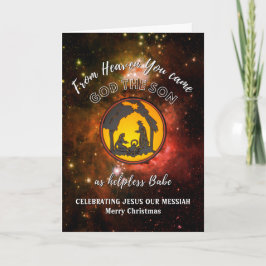 Universell julkort för kristnativitet kort