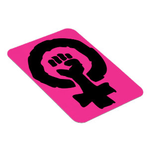 Universell kvinnlig symbolsolidaritet räcker shoc magnet