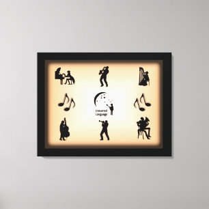 Universell Language Music Design Canvastryck