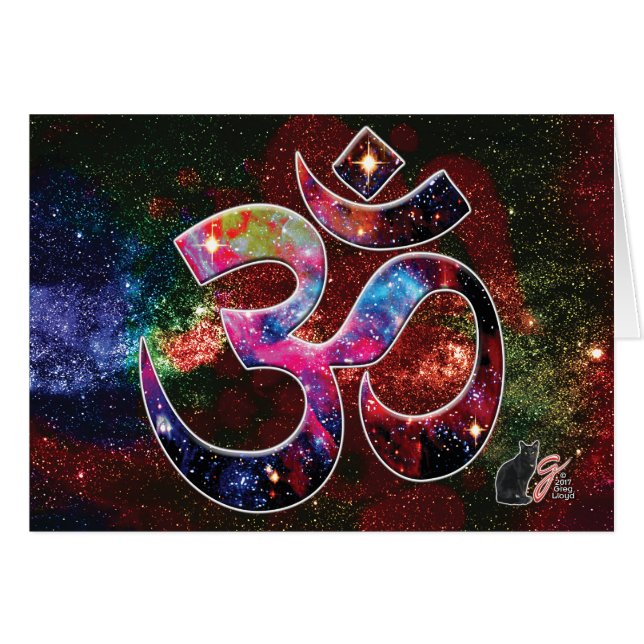 Universell OM-Chi Hälsningskort (Framsidan Horizontal)