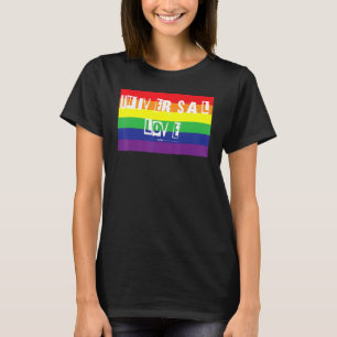 Universell Ord-regnbåge i Kärlek Gay pride T Shirt