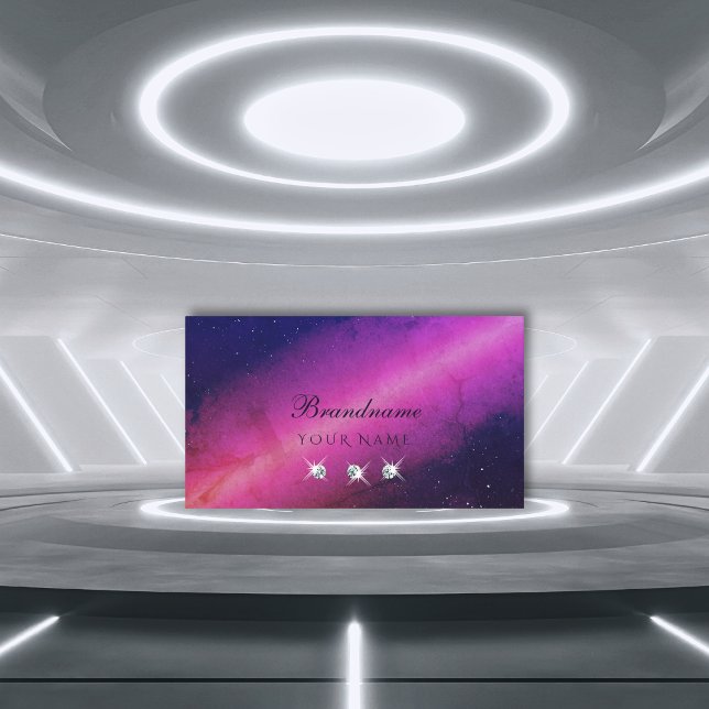 Universell Rosa och Mörk blått rymdteknik, mousser Visitkort (Skapare uppladdad)