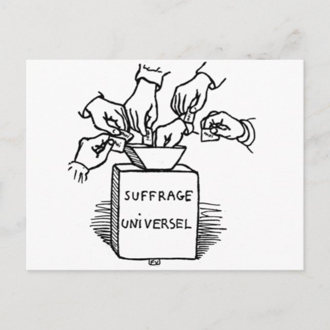 Universell rösträtt av Felix Vallotton Vykort (Framsida)