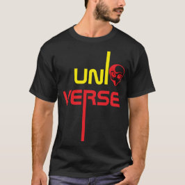 Universell typografi med Alien Ansikte-design T Shirt