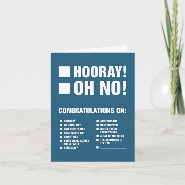 Universellt hälsningkort (positiva Zombies) Kort (Framsida)