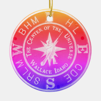 Universidans centrum i Wallace Idaho V2 Julgransprydnad Keramik