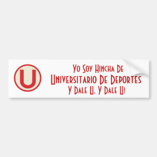 universitario Yo Soy Hincha De, Universitario… Bildekal