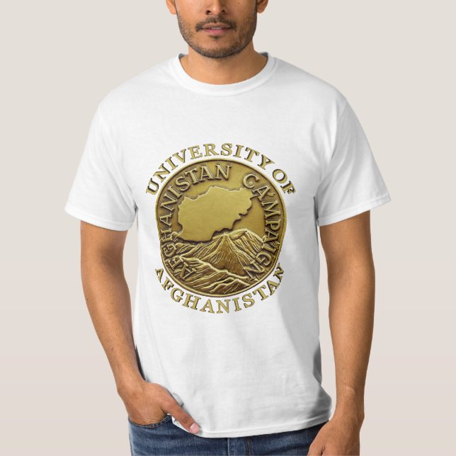 Universiteten av den Afghanistan skjortan T-shirt (Framsida)