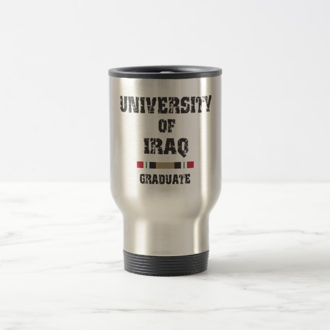 Universiteten av den Irak studenten bedrövade mugg (Center)