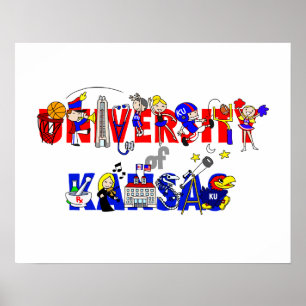 Universiteten av den Kansas affischen Poster