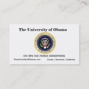 Universiteten av den Obama visitkorten Visitkort