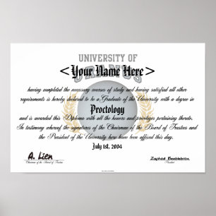 Universiteten av det Uranus diplomet Poster