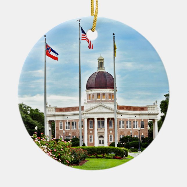 Universiteten av sydliga Mississippi Julgransprydnad Keramik (Framsidan)