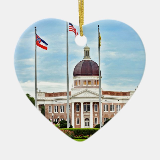 Universiteten av sydliga Mississippi Julgransprydnad Keramik (Framsidan)