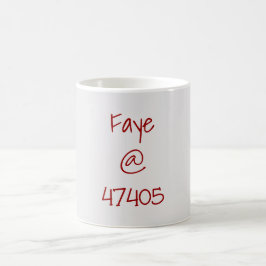 Universiteten Crimson Cream Zip Code Anpassningsba Kaffemugg