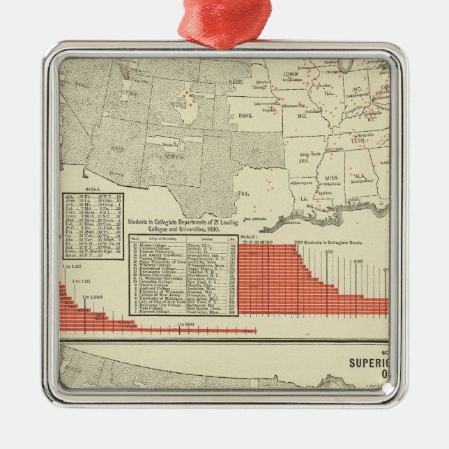 Universiteten högskolar julgransprydnad metall (Framsidan)