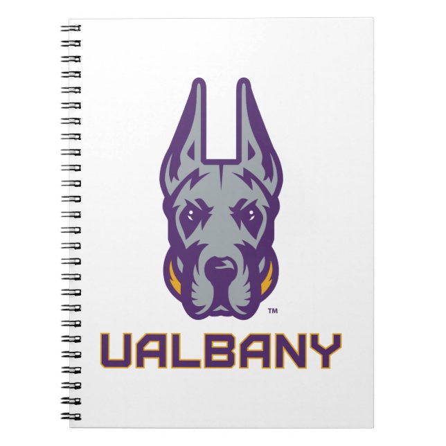 Universiteten i Albany Great dane Anteckningsbok (Framsidan)
