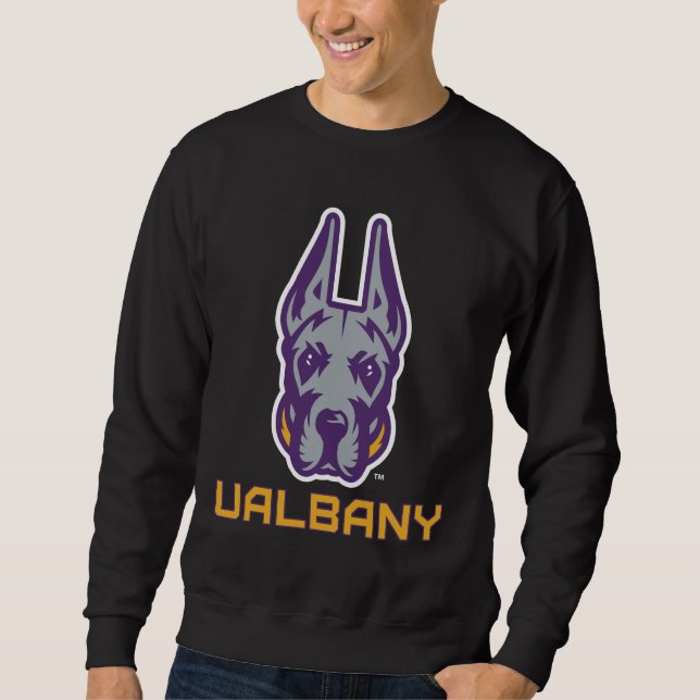 Universiteten i Albany Great dane Lång Ärmad Tröja (Framsida)