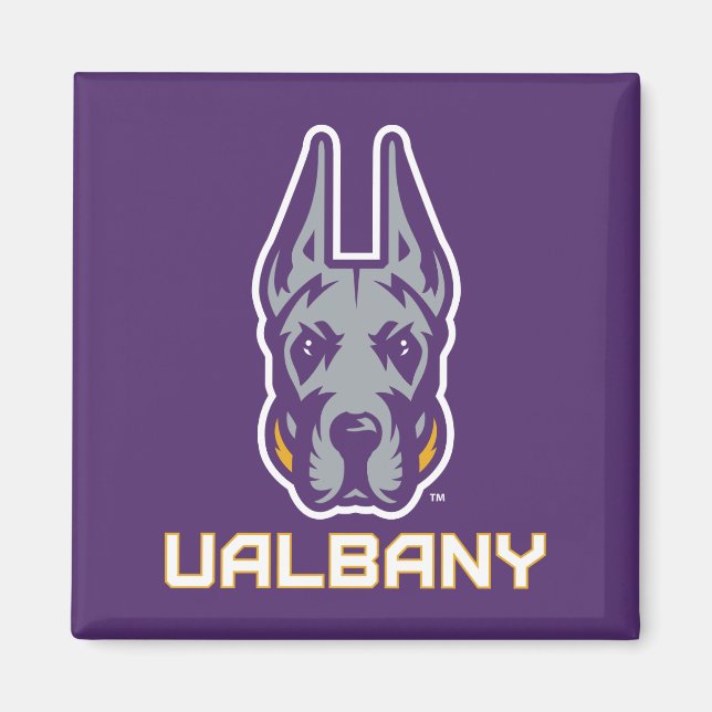 Universiteten i Albany Great dane Magnet (Framsidan)