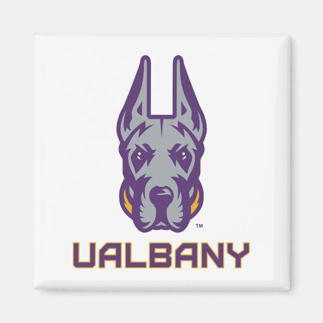 Universiteten i Albany Great dane Magnet (Framsidan)