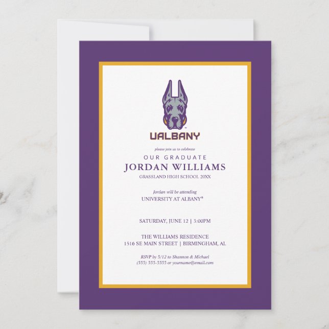 Universiteten i Albany Great dane Meddelande (Framsida)