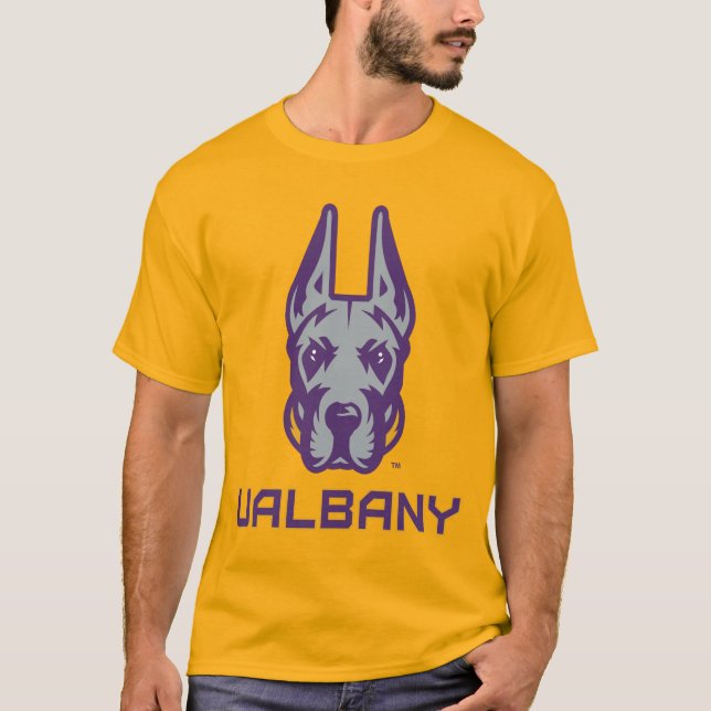 Universiteten i Albany Great dane T Shirt (Framsida)
