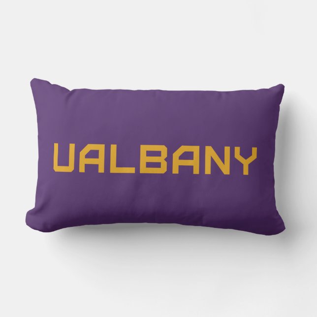Universiteten i Albany Wordmark Lumbarkudde (Framsida)