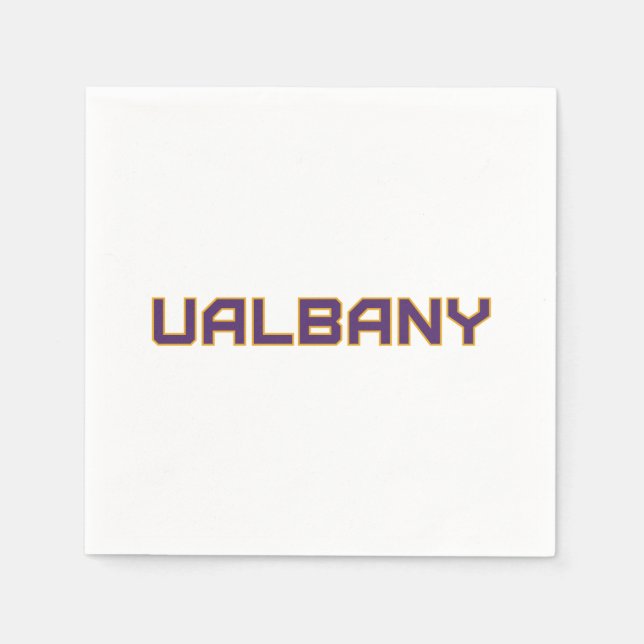 Universiteten i Albany Wordmark Pappersservett (Framsidan)