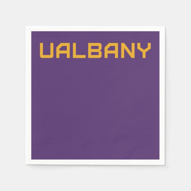 Universiteten i Albany Wordmark Pappersservett (Framsidan)