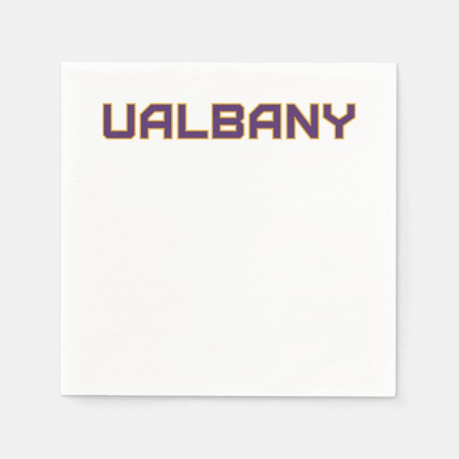 Universiteten i Albany Wordmark Pappersservett (Framsidan)