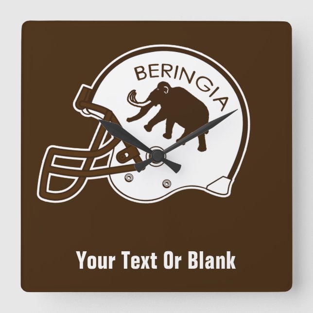 Universiteten i Beringia Mammoth Helmet Fyrkantig Klocka (Framsida)