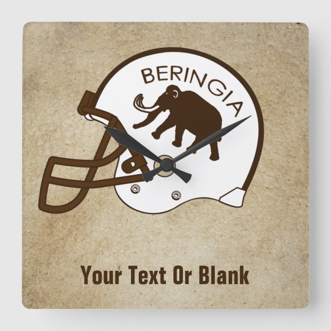 Universiteten i Beringia Mammoth Helmet Fyrkantig Klocka (Framsida)