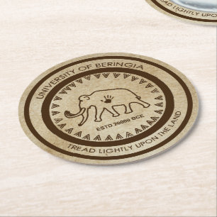 Universiteten i Beringia Mammoth Seal Underlägg Papper Rund