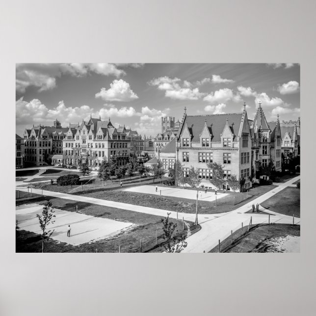 Universiteten i CHICAGO Campus 1907 Poster (Framsidan)