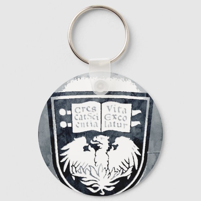 Universiteten i Chicago Seal Keychain Nyckelring (Framsida)