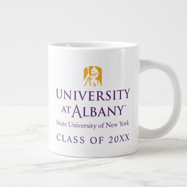 Universiteten i den albanska koniska Logotypen Jumbo Mugg (Höger)