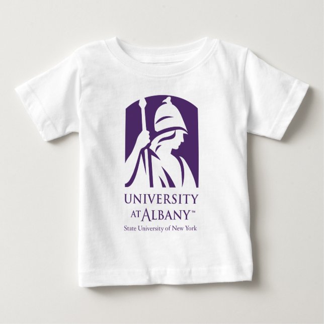 Universiteten i den albanska koniska Logotypen T Shirt (Framsida)