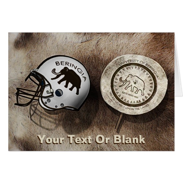 Universiteten i fotbollen Beringia Hälsningskort (Framsidan Horizontal)