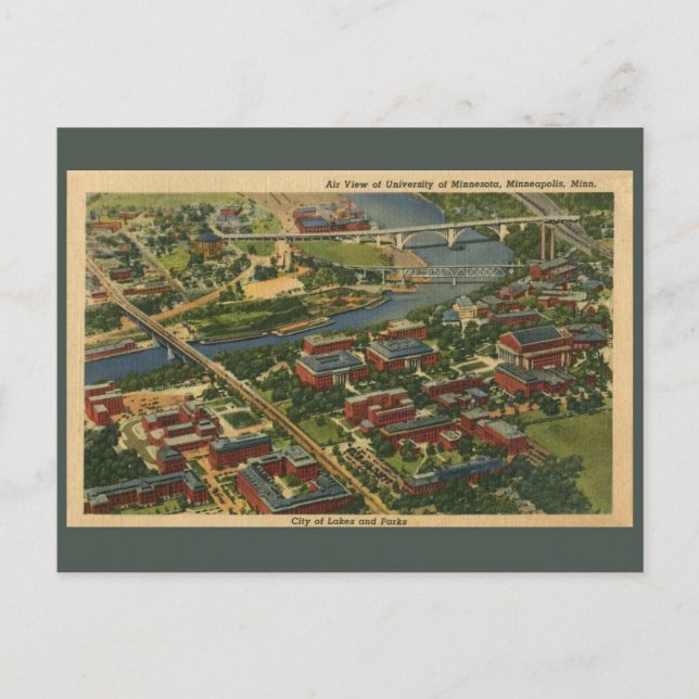 Universiteten i Minnesota, Minneapolis Vykort (Framsida)