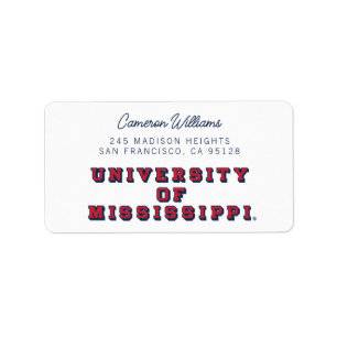 Universiteten i Mississippi Blocktyp Adressetikett