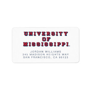 Universiteten i Mississippi Blocktyp Adressetikett