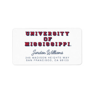 Universiteten i Mississippi Blocktyp Adressetikett
