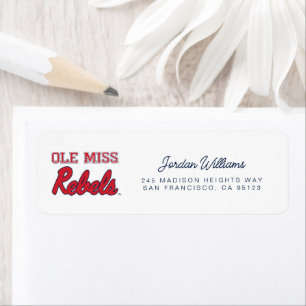 Universiteten i Mississippi Ole Miss Rebels Returadress Etikett