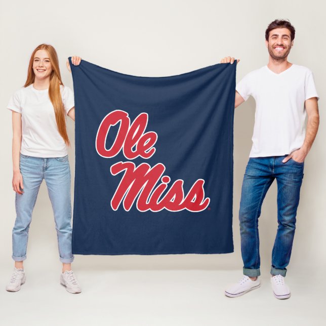 Universiteten i Mississippi | Ole Miss Script Fleecefilt (På plats)