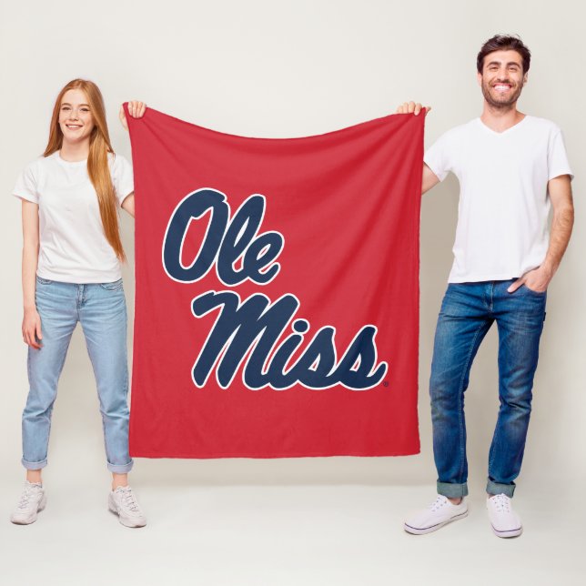 Universiteten i Mississippi | Ole Miss Script Fleecefilt (På plats)